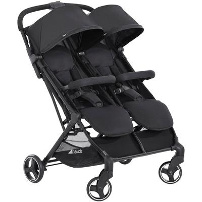 Zwillingsbuggy HAUCK "Swift X Duo, black" schwarz Baby Kinderwagen extrem schmal