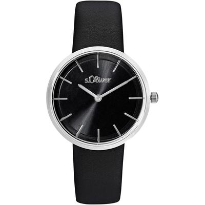 Quarzuhr S.OLIVER, schwarz (schwarz, schwarz), Armbanduhren, Damen, Armbanduhr, Damenuhr Image