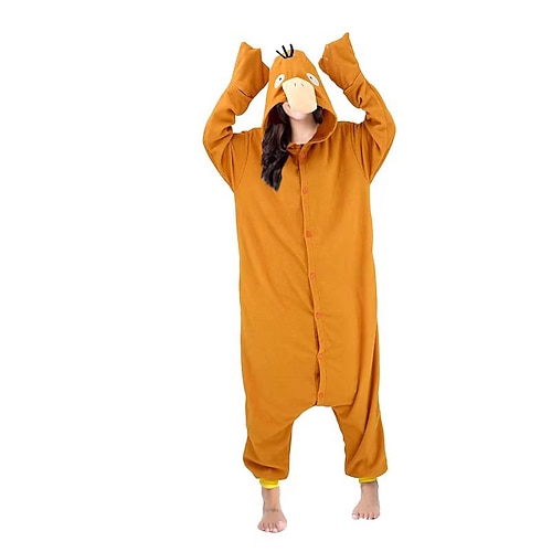 Karnevalskostüm 2026 Tier Ente Zeichentrick Karneval Kigurumi-Pyjamas Ausgefallene Kostüme Onesie-Kostüm Warm Charme Lustiges Kostüm Erwachsene Unisex Männer und Frauen Halloween Karneval Party Image