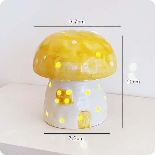 Led pilz form nachtlicht urlaub partei dekoration taste batterie betrieben weihnachten schlafzimmer wohnzimmer ornament neue jahr geschenk Image