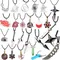 Cartoon Anime Naruto Necklace Kakashi Kunai Zumaki Shuriken Cosplay Action Figures Accessories Metal Alloy Pendan Kids Toy Gift