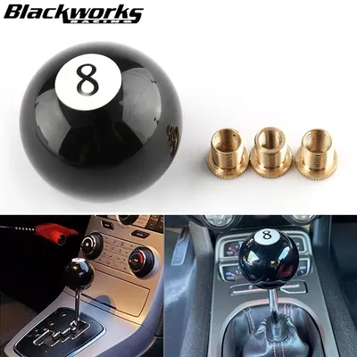 Universal Round Shifter Knob Head Black 8 Ball Racing Acrylic Gear Shift Knob SK-1003-8