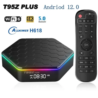 T95Z Plus Smart Tv Box Android 12 6K DECODING 2.4G/5G BT5.0 WIFI6 3D Voice32gb 64gb 128gbHDR 10