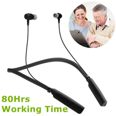 JINGHAO Neckband Hearing Amplifier Rechargeable Hearing Aids Up To 80 Hrs Working Time Anti Loss