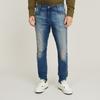 5-Pocket-Jeans G-STAR "D-Staq 3D Slim", Herren, Gr. 34, Länge 32, blau (medium aged), Denim/Jeans, Obermaterial: 92% Baumwolle, 7% Elastomultiester, 1% Elasthan, casual, slim fit, Jeans, mit Chinodetails