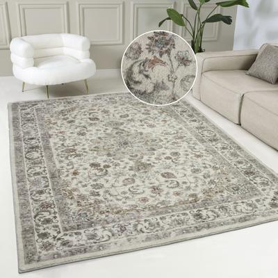 Teppich MY HOME "Omar, Druckteppich, orientalisches Design, mehrfarbig, bedruckt" Gr. 33, beige (natur), B:120cm H:13mm L:160cm, Kunstfaser, Teppiche, Orient-Optik, Vintage Design, weich, Wohnzimmer, Schlafzimmer Image