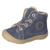 Lauflernschuh PEPINO BY RICOSTA "Georgie WMS: Normal", Kinder, Gr. 21, blau (blau, braun), Leder, casual, Schuhe, Winterschuh mit Weiten-Meßsystem, Größenschablone zum Download