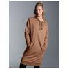 Sweatkleid TRIGEMA "TRIGEMA Sweatkleid in kuscheliger Sweat-Qualität", Damen, Gr. S, US-Größen, braun (haselnuss), 50% Baumwolle, 50% Polyester, casual, Kleider