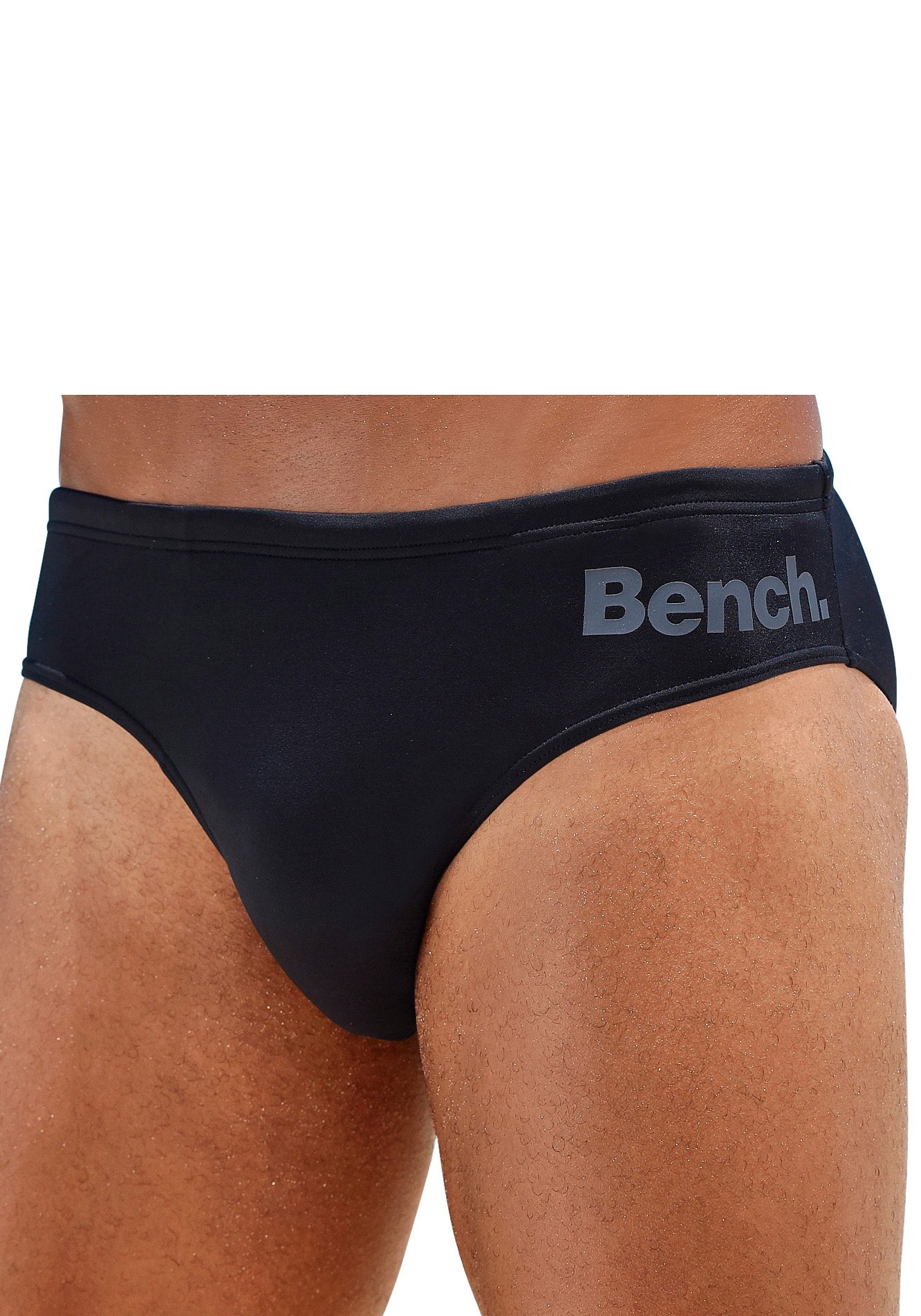 Badeslip BENCH., Herren, Gr. 6, N-Gr, schwarz, Polyamid, unifarben, Badehosen, klassischer Stil, mit Innenkordel Image