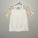 J. Crew Tops | J.Crew 3d Lace Sweatshirt Top | Color: Cream/White | Size: M