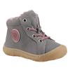 Lauflernschuh PEPINO BY RICOSTA "Georgie WMS: Normal", Kinder, Gr. 22, grau (grau, rosa), Leder, casual, Schuhe, Winterschuh mit Weiten-Meßsystem, Größenschablone zum Download