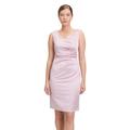 Etuikleid VERA MONT "Vera Mont Etuikleid mit Raffung", Damen, Gr. 42, Normalgrößen, rosa (foggy rose), Satin, Obermaterial: 96% Polyester, 4% Elasthan. Futter: 100% Polyester., feminin, figurbetont kurz, V-Ausschnitt, ohne Ärmel, Kleider, Falten