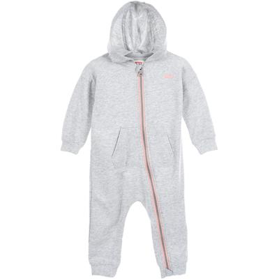 Overall LEVI'S KIDS, Baby, Gr. 3M (62), N-Gr, grau (gray heather), Sweatware, Obermaterial: 80% Baumwolle, 20% Polyester