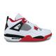 Nike Unisex-Adult Jordan Air 4 Retro, White/Fire Red-black-tech Grey, 11 UK