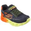 Sneaker SKECHERS "S-Lights: Vortex 2.0 - Quantroid", Kinder, Gr. 30, bunt (schwarz, multi), Lederimitat, sportlich, Schuhe, Blinkschuh, LED Schuh, Klettschuh mit blinkender Sohle