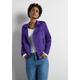 Lederjacke STREET ONE Gr. 42, lila (deep lilac) Damen Jacken mit Reverskragen