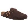 Clog ANISTON SHOES, Damen, Gr. 36, braun (dunkelbraun), Veloursleder, unifarben, klassisch, Schuhe Clog Schlappen, Hausschuh, Sommerschuh, mit ergonomischem Fußbett - NEUE KOLLEKTION