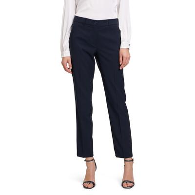 Bügelfaltenhose BETTY BARCLAY "Betty Barclay Businesshose mit Bügelfalte", Damen, Gr. 46, Normalgrößen, blau (dunkelblau), Obermaterial: 86% Polyester, 14% Elasthan., Basic, relaxed fit 7/8-Länge, Hosen, Material Image