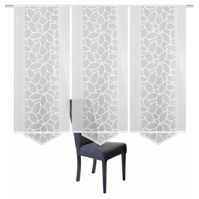Schiebegardine HOME WOHNIDEEN "JENNA" Gr. 1, weiß, B:57cm H:160cm, Jacquard, Polyester, Gardinen, Schiebevorhang Jacquard Set, inkl. Befestigungszubehör Image