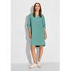 Tunikakleid CECIL, Damen, Gr. XXL (46), US-Größen, grün (adriatic grün), Web, 100% Baumwolle, unifarben, casual, normal knielang, Rundhals, 3/4-Ärmel Bündchen, Kleider, aus 100% Baumwolle