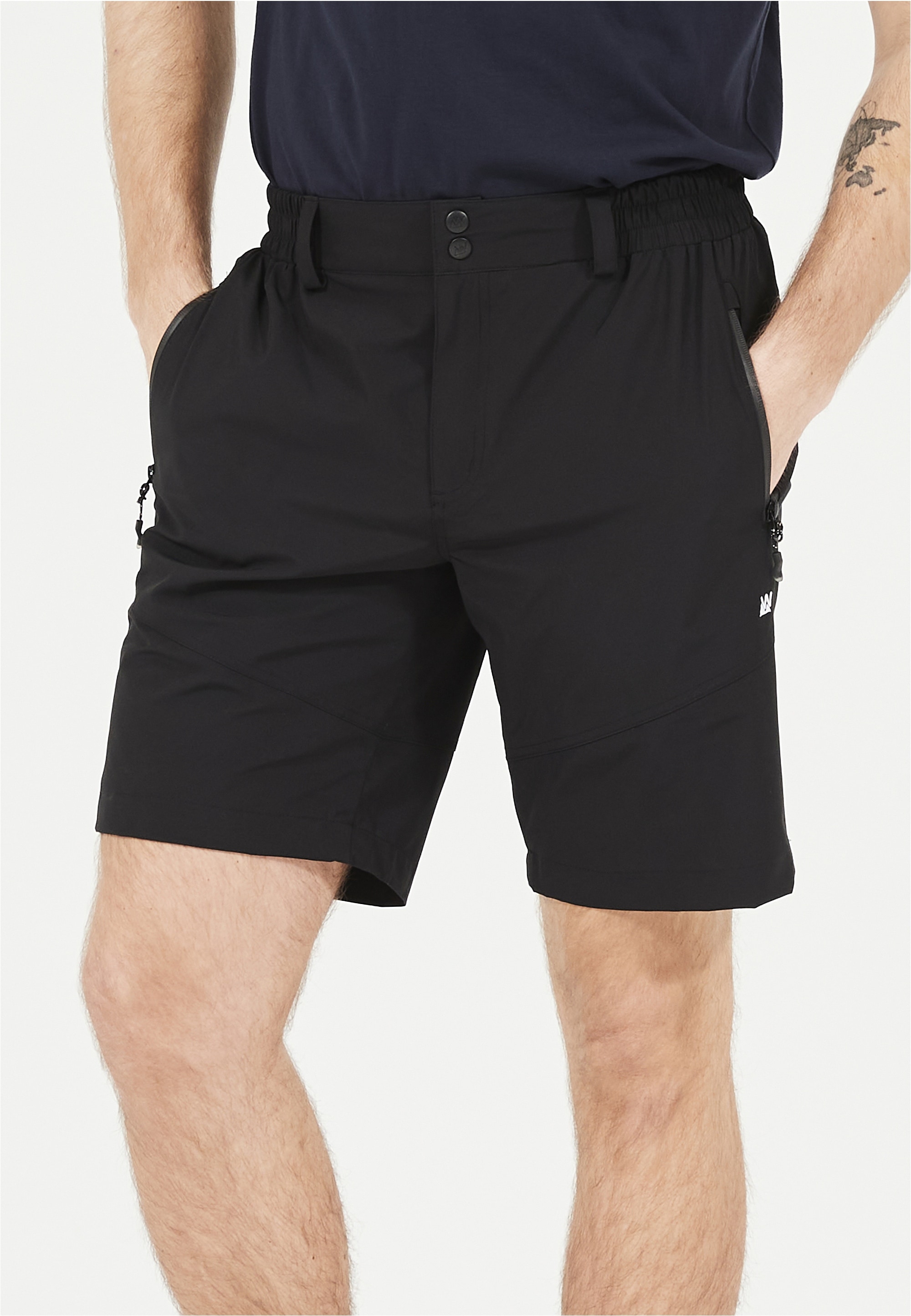 Shorts WHISTLER "AVIAN M ACTIV STRETCH", Herren, Gr. XXL, US-Größen, schwarz, 92% Polyester, 8% Elasthan, unifarben, kurz, Hosen Shorts, mit komfortablem Funktionsstretch