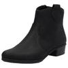 Westernstiefelette RIEKER, Damen, Gr. 38, schwarz, Lederimitat, unifarben, klassisch, Schuhe, Stiefelette, Cowboyboots, Blockabsatz, mit Innenreißverschluss, Topseller