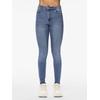 Skinny-fit-Jeans PIECES "PCDANA HW SKINNY JEANS MB402 NOOS", Damen, Gr. M (38), Länge 32, blau (medium blau denim), Denim/Jeans, Obermaterial: 75% Baumwolle, 20% Polyester, 3% Viskose, 2% Elasthan, unifarben, modisch, skinny fit, Jeans