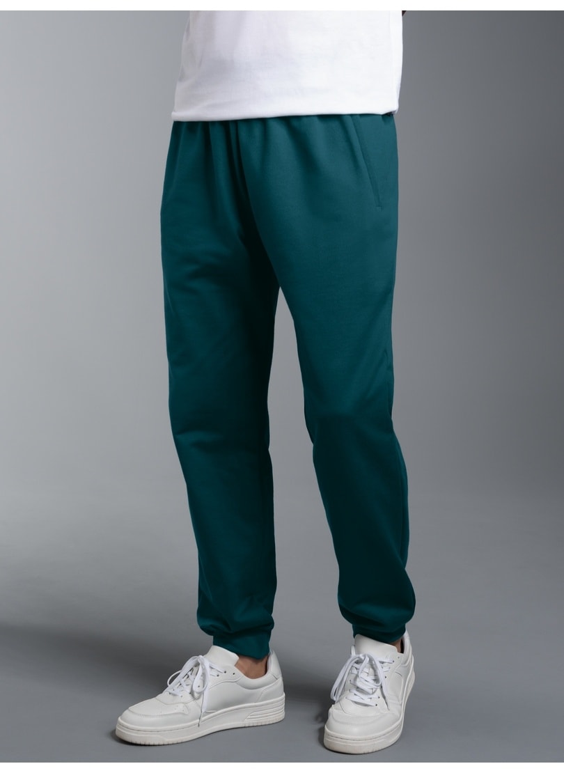 Sweathose TRIGEMA "TRIGEMA Jogginghose", Herren, Gr. L, US-Größen, blau (saphir), 70% Baumwolle, 30% Polyester, Hosen Sweathose