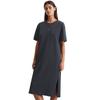 Nachthemd MARC O'POLO "Heavy Jersey-Woven", Damen, Gr. S, N-Gr, blau (schwarz navy), Jersey, Obermaterial: 100% Baumwolle, unifarben, casual, bequem kniebedeckend, Rundhals, Kurzarm, Kleider, mit hohen Seitennaht-Schlitze