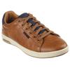 Sneaker SKECHERS "CAVELL", Herren, Gr. 43, braun, Lederimitat, casual, Schuhe, Freizeitschuh, Slipper, Schnürschuh mit Air-Cooled Memory Foam