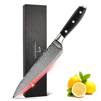 TEMU 8-inch Damascus Super Steel Kitchen Chef Knife, Professional Kitchen Knives Sharp High Carbon Utility Knife For Family And Restaurants