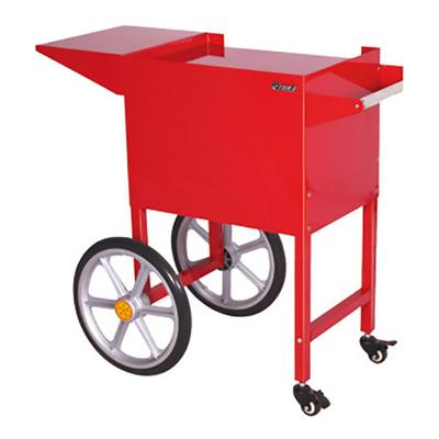 Adcraft PCM-8LC Popcorn Cart for 8 oz Popper Machine w/ Side Shelf, Red