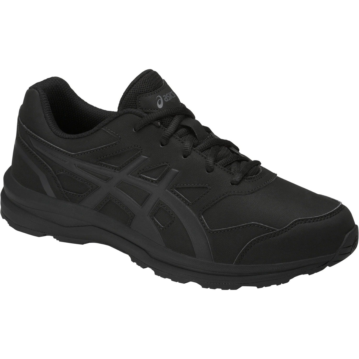 Walkingschuh ASICS "GEL-MISSION 3", Herren, Gr. 42,5, schwarz (schwarz, carbon, phantom), Synthetik, Schuhe Walkingschuh, mit GEL-Technologie im Rückfußbereich, EVA-Mittelsohle