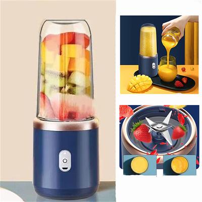 1pc Dual Cup Electric Juicer Portable Rechargeable Juice Blender Cup Multi-Function Fruit Vegetable Juice Maker Cup For Home Kitchen Car Charging Power Bank Laptop Charging Outdoor Picnic