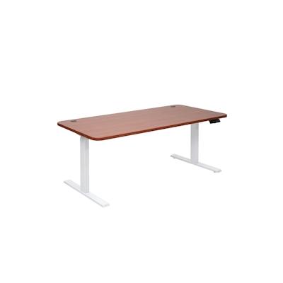 Mendler Schreibtisch HWC-D40, Computertisch, elektrisch höhenverstellbar 160x80cm 53kg ~ natur, weiß Image
