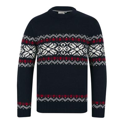 Jumpers Raja Chunky Nordic Fairisle Design Knitted Jumper in Ink / M - Tokyo Laundry