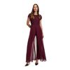 Overall VERA MONT "Vera Mont Jumpsuit kurzarm", Damen, Gr. 36, Normalgrößen, rot (deep wine), Obermaterial: 95% Polyester, 5% Elasthan. Besatz: 100% Polyester. Futter: 100% Polyester., elegant, ausgestellt, Rundhals, Halbarm, Overalls, Design,...