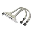 OULLX Staffa di espansione pannello posteriore scheda madre USB 2.0 a 4 porte 2 porte per adattatore host cavo USB scheda madre IDC 9 pin