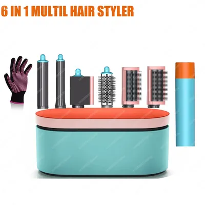 Multi-Styler 6 in 1 Ionic Hair Styler 1600w High Speed Blow Dryer Brush Fast Drying with Auto Wrap