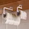 No-hole kitchen paper towel holder roll paper holder hanging shelf cling film storage rack toilet