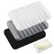 1 Pack Bathroom Silicone Soap Dish Drain Bath Soap Dish Holder, Kitchen Countertop Sponge Rack