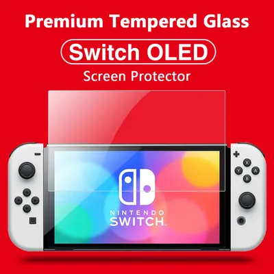 HD Premium Tempered Glass Screen Protector for NS Switch OLED/Switch/Lite, Anti-Scratch Screen Protective Tempered Glasses