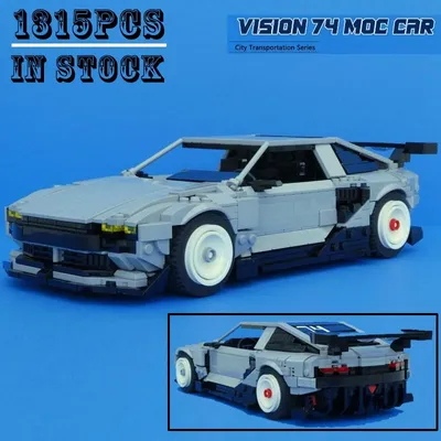Neue Supercar Racing Auto MOC Bausteine maßstab 1:16 Vision 74 Technologie Ziegel DIY Montage Modell Kreative Display Spielzeug Geschenk Image