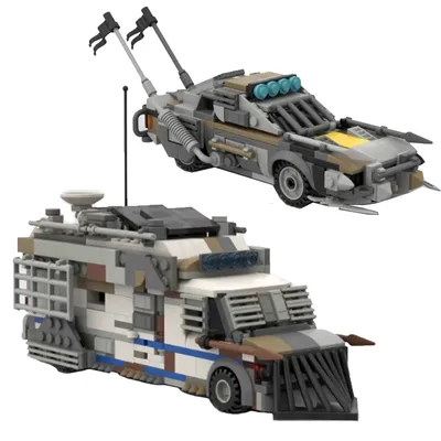 Brick link technisches Auto Moc Zombie Doom Kommunikation Auto und Doomsday Muscle Car Speed Champions Fahrzeuge Bausteine Spielzeug Image