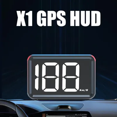 X1 hud weiß grün licht anzeige gps hud auto kopf hoch anzeige kmh mph meter usb stecker tacho Image