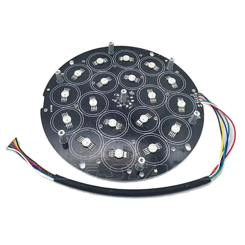 54 LED-Platte, Scheibe, LED-Par-Licht, Par-LED-Licht, 54 LEDs, RGBW, RGB, blaue, warmweiße LED-Platte