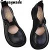 Careaymade-Echtes Leder Britischen großen kopf leder schuhe frauen atmungsaktiv rutschfeste original handgemachte weiche sohle der einzelnen schuhe