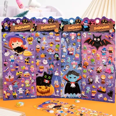 4 teile/los coole Halloween Ghost Party 3d geschwollene Aufkleber Kleber Aufkleber DIY Tagebuch Image