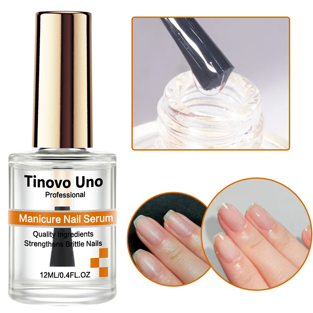 Tinovo uno nagel wiederherstellung maniküre nagels erum politur 12ml verstärker spröde dünne nägel härter nähren kutikula öllack Image