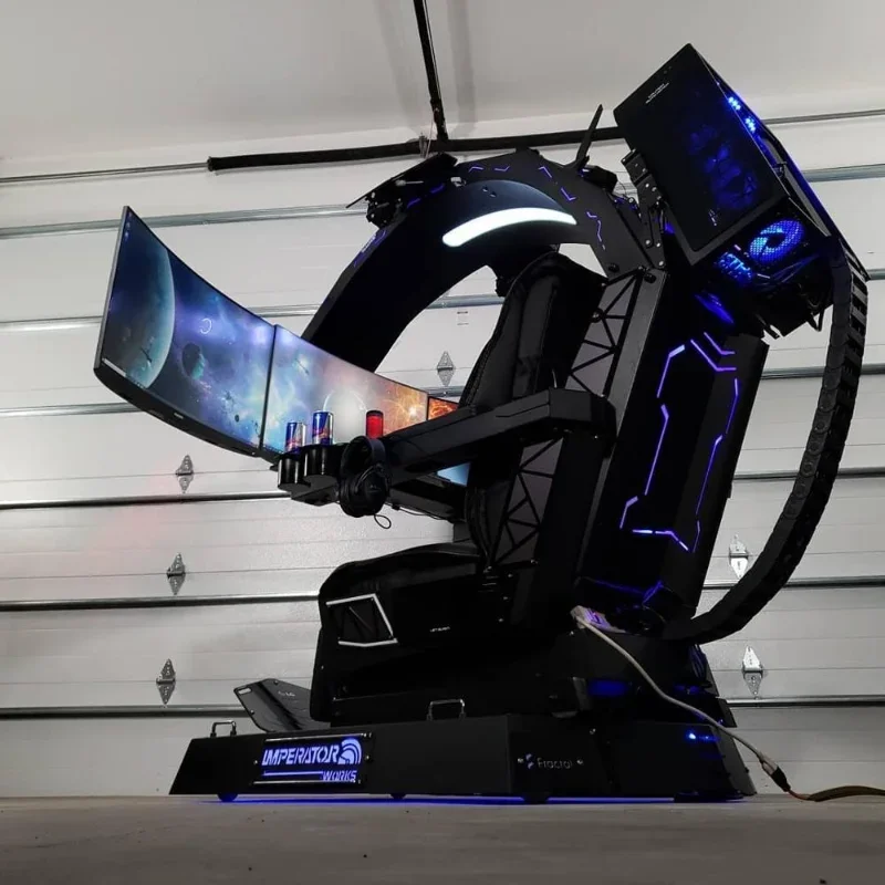 Hot Works Computer Cockpit Echt leder Stuhl Workstation mit RGB OEM ODM Acer Predator Thronos Komfort